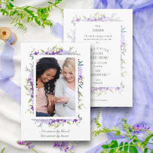 Foto: Bridesmaid Purple Wildflower Proposta Engraç