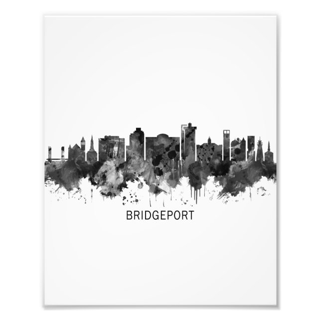 Foto Bridgeport Connecticut Skyline BW (Frente)