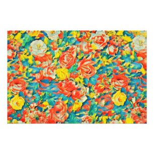 Foto Bright Colorful Floral Brilhando Jardim de Arte Be