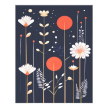 Bright Floral abstrato Art