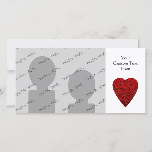 Foto Brilhante Do Coração Vermelho. (Frente)