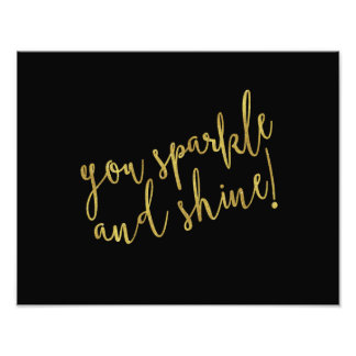 Foto Brilho Brilhante Cotação Faux Gold Foil Glitter