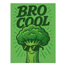 Foto Bro Cool Funny Green Broccoli Design