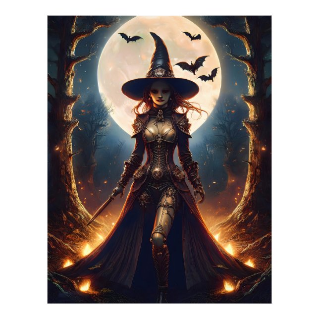 Foto Bruxa da Floresta Steampunk do Halloween (Frente)