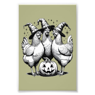 Foto Bruxas de Frango Funny Halloween Vintage Bruxa 