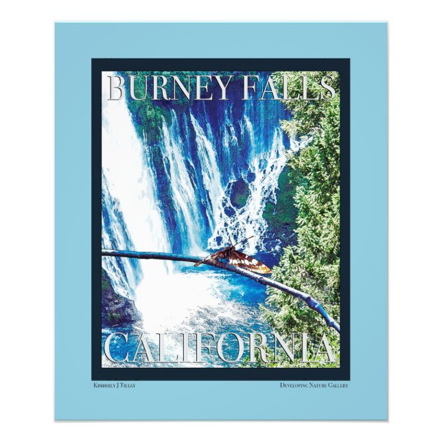 Foto Burney Falls, Poster CA (Frente)