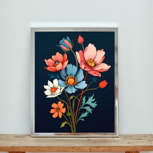 Foto Burst of Color: Flores de Abstrato