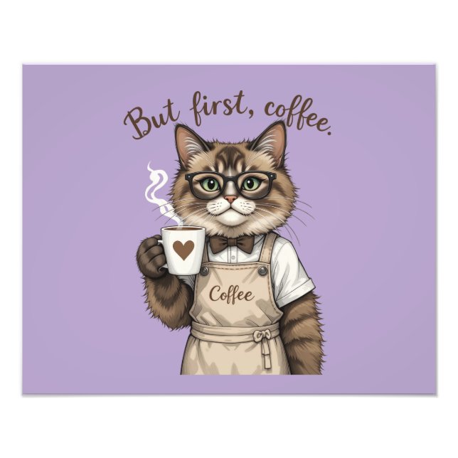 Foto But First, Coffee Cat (Frente)