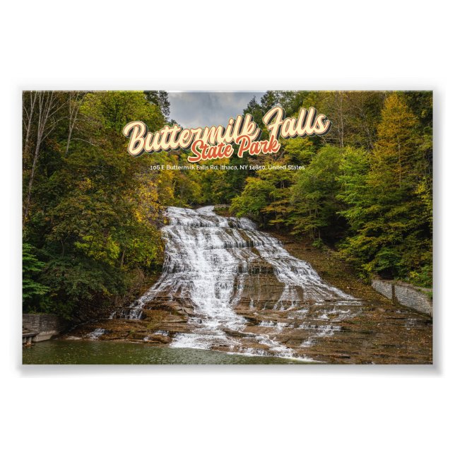 Foto Butmilk Falls Ithaca Nova York (Frente)