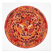 Cabeça de Gato Selvagem de abstrato