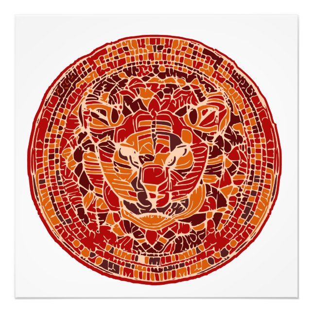 Foto Cabeça de Gato Selvagem de abstrato (Frente)