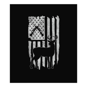 Foto Caça ao Veado com Bandeira Americana Patriótico Ca
