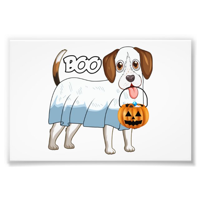 Foto Cachorro de Halloween Beagle Fantasma (Frente)