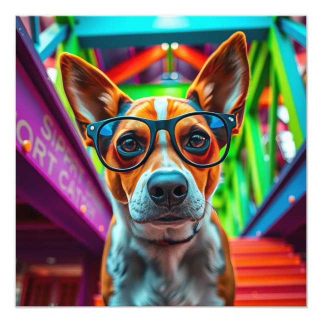 Foto Cachorro Legal com Óculos de Sol (Frente)