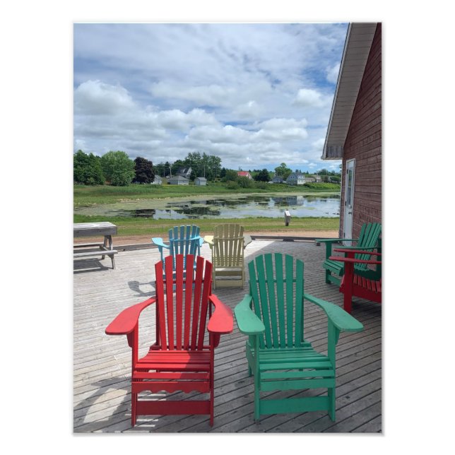 Foto Cadeiras Adirondack Coloridas (Frente)