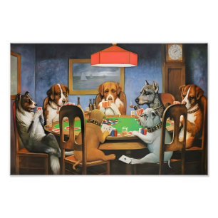 Foto Cães Jogando Poker por Cassius Marcellus Coolidge