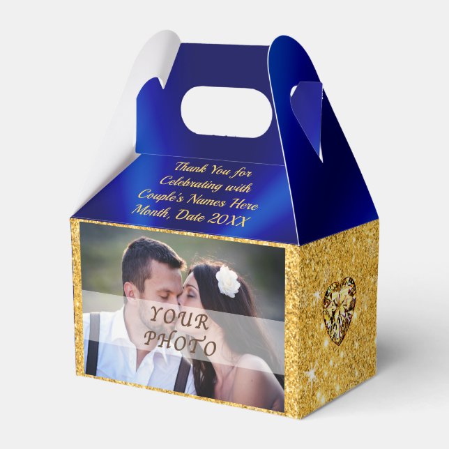 FOTO, Caixas Personalizadas de Lembranças de Casam (Frente)
