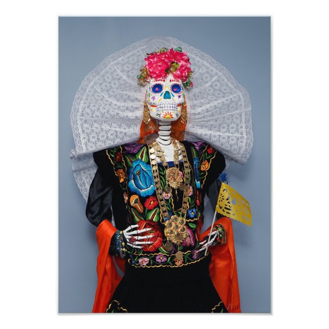 Foto Calavera Catrina Tehuana (Frente)