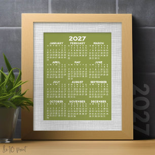 Foto Calendário 2027 - vista anual vertical - Sage