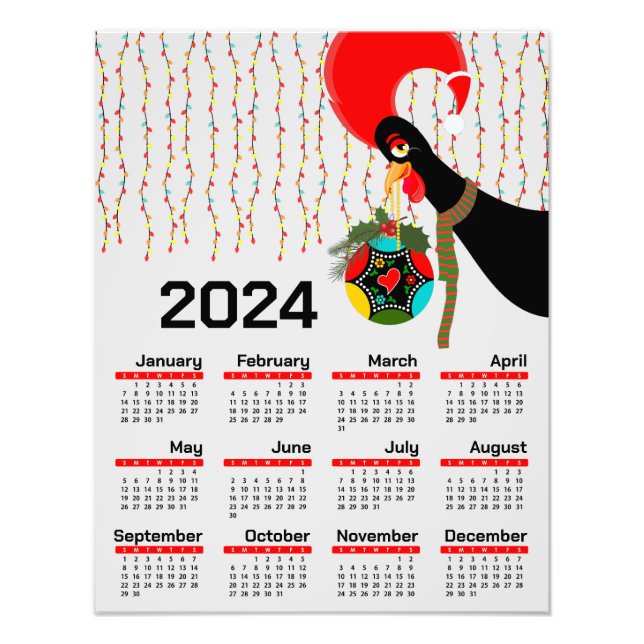 Foto Calendário do Natal 2024 do Galo Português (Frente)