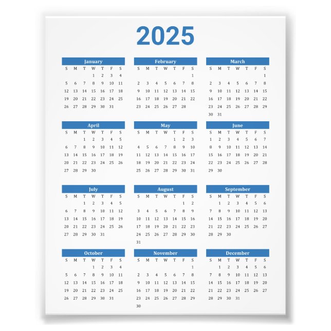 Foto Calendário geral do Azul e Branco 2025 (Frente)