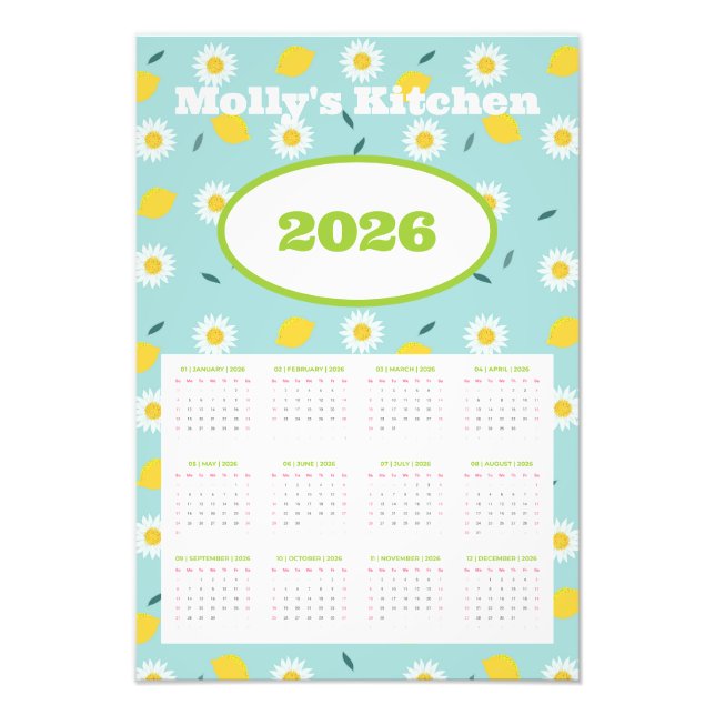 Foto Calendário Personalizado 2026 (Frente)