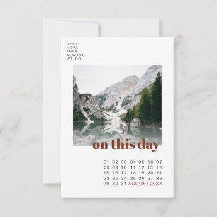 Foto & Calendário Salve a Data com Tipografia Si