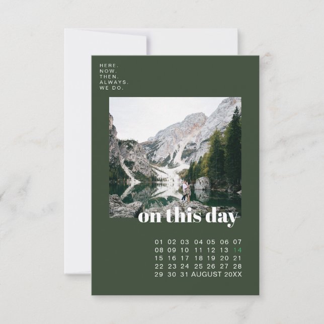 Foto & Calendário | Salve a Data com Tipografia Si (Frente)