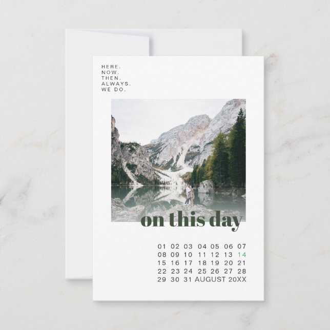 Foto & Calendário | Salve a Data com Tipografia Si (Frente)