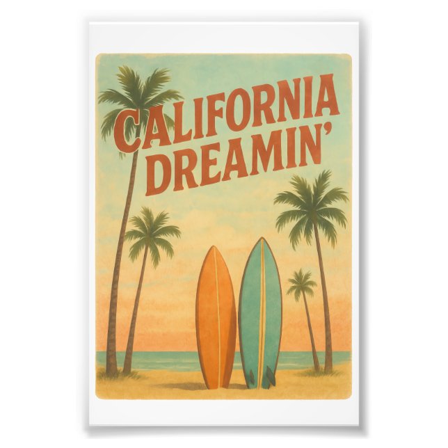 Foto California Dreamin’ Retro 1970s Travel Design (Frente)