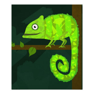 Foto Camaleão verde fofo
