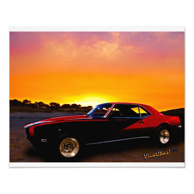 Foto Camaro 1969 Na Cordilheira Rocky Para Sunset (Frente)