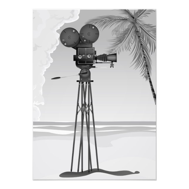 Foto Câmera de filme antiga de cinema vintage. (Frente)