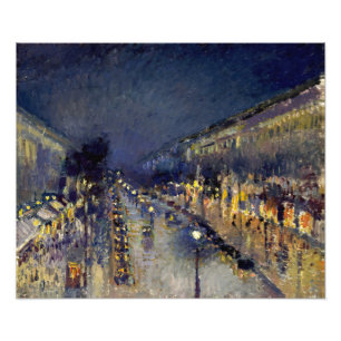 Foto Camille Pissarro - Boulevard Montmartre à Noite