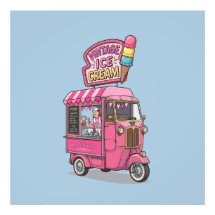 Foto Caminhão de Sorvete Soft Serve Vintage