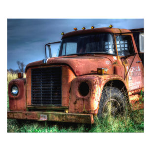 Foto Caminhão Internacional Antiquado de Pickup Vermelh