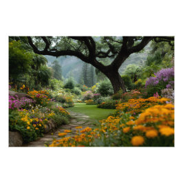 Foto Caminho do Jardim com Dósseis de Flores Majestosas