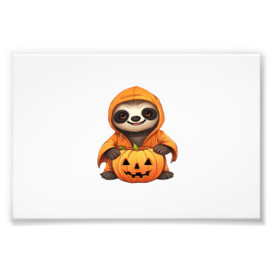 Foto Camiseta Clássica de Preguiça Fofa de Halloween