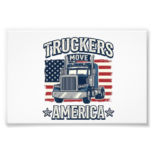 Foto Camiseta de caminhoneiro vintage Truckers Move Ame
