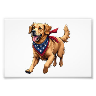 Foto Camiseta de Gravura Vintage do Golden Retriever da