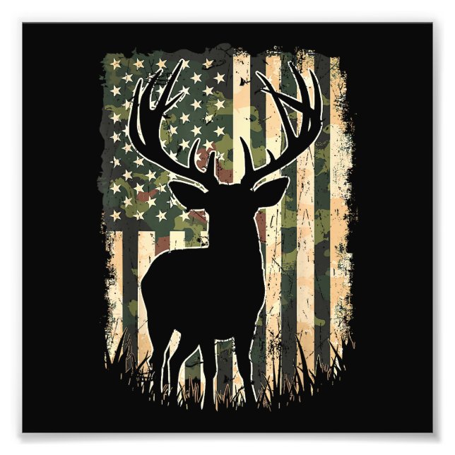 Foto Camo US Flag Deer Hunting Camoflage Hunter (Frente)