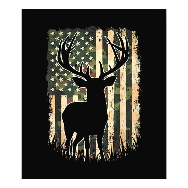 Foto Camo US Flag Deer Hunting Camoflage Hunter (Frente)