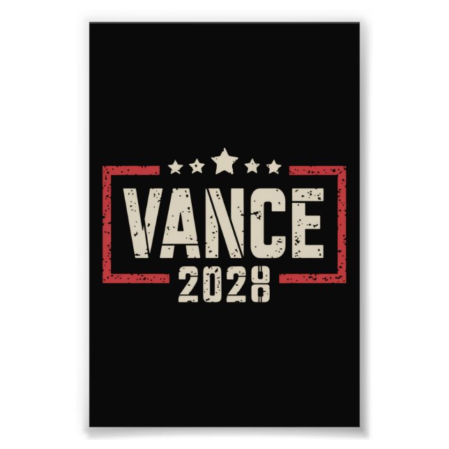 Foto Campanha Eleitoral Vance 2028 Presidente Bandeira  (Frente)