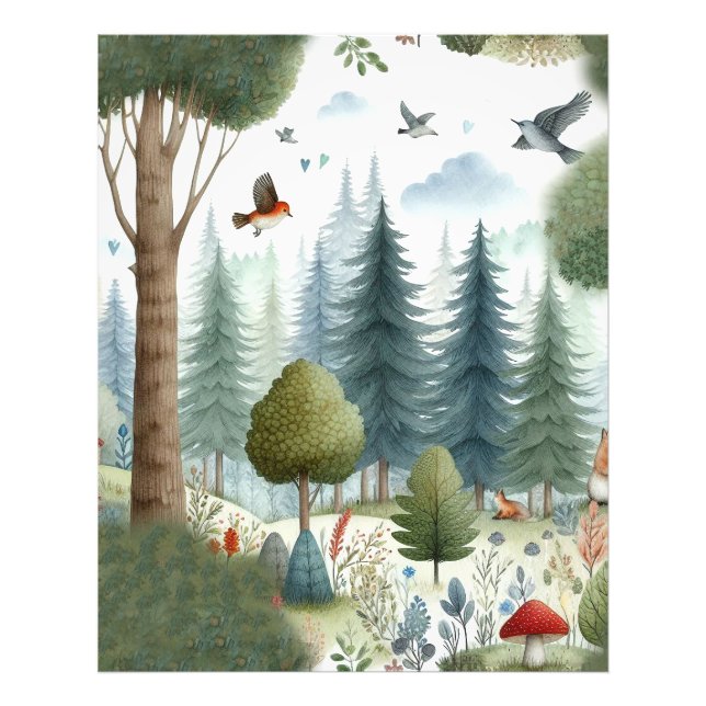 Foto Campanha Whimsical Watercolor Forest (Frente)