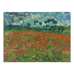Foto Campo de papoulas por Vincent van Gogh Arte Fino