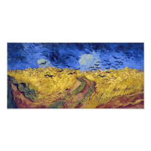 Foto Campo de rodas com corvos Van Gogh