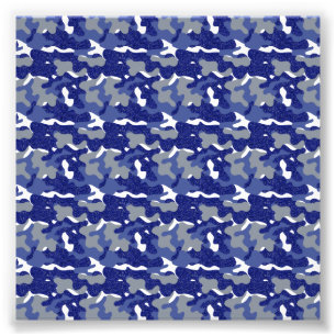 Foto Camuflagem Azul Brilhante Brilho Amantes da Camo E