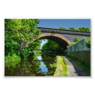 Foto Canal Largo de Huddersfield e Viaduto da Moinho Wh