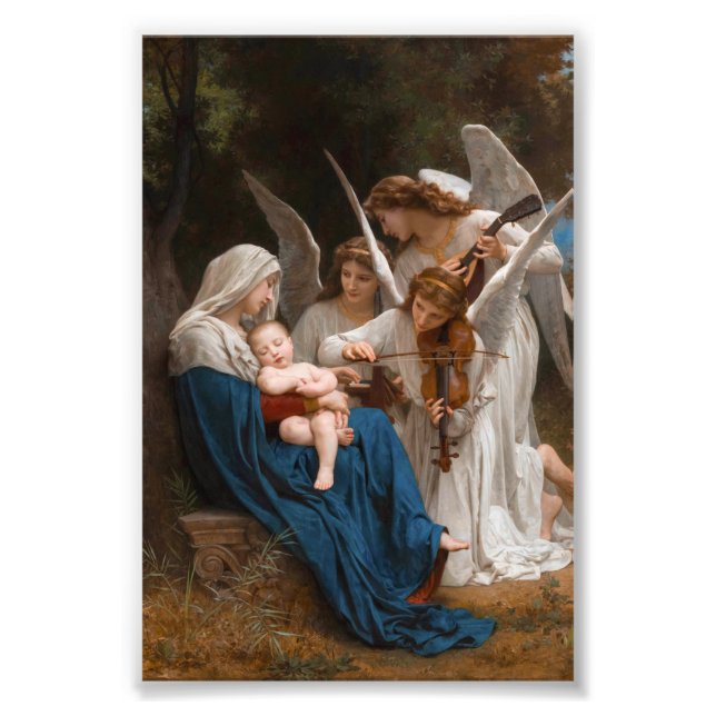 Foto Canção dos Anjos por William-Adolphe Bouguereau B (Frente)