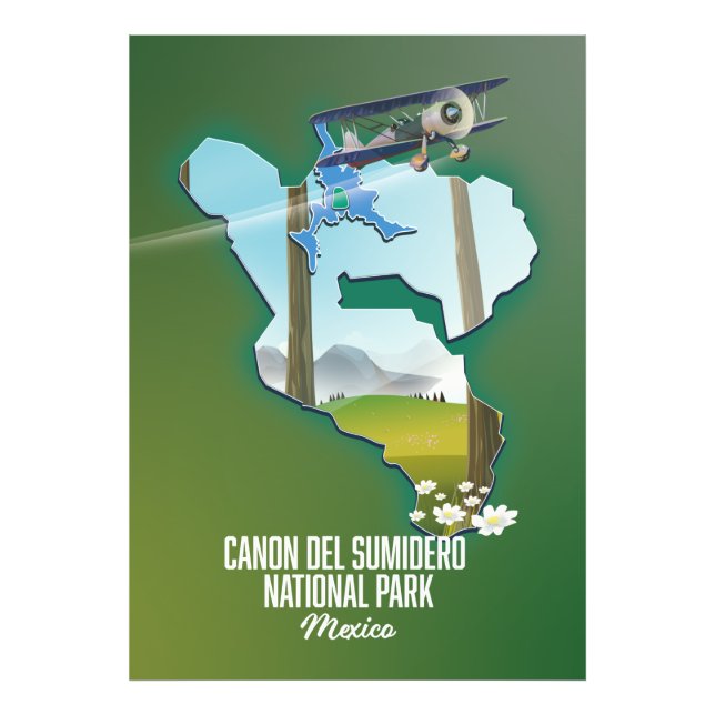 Foto Cânion do Sumidouro, mapa do México (Frente)